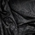 PIERRE CARDIN zasłona welwetowa GOJA z błyszczącym nadrukiem w formie liści miłorzębu - 140 x 250 cm - czarny 12