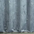 Zasłona WERA z miękkiej welwetowej tkaniny zdobiona nadrukiem przypominającym marmur - 140 x 250 cm - ciemnoszary 3