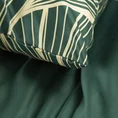 EUROFIRANY PREMIUM Komplet pościeli z makosatyny bawełnianej z designerskim złotym wzorem - 160 x 200 cm - zielony 4