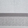 Ręcznik MARIT z ozdobną bordiurą z drobnym żakardowym wzorem - 50 x 90 cm - szary 2