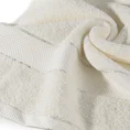 Ręcznik z bordiurą podkreśloną błyszczącą nitką - 70 x 140 cm - kremowy 5
