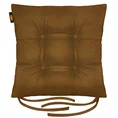 ADORE dwustronna welurowa poduszka siedziskowa na krzesło z czterema pikowaniami, gramatura 195 g/m2 - 40 x 40 x 8 cm - jasnobrązowy 2
