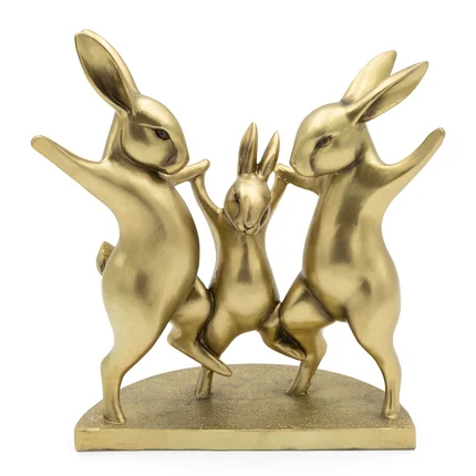Figurka wielkanocna urocza rodzinka zajączków Figurka wielkanocna urocza rodzinka zajączków - 22 x 10 x 23 cm