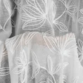 Zasłona SUZI z tkaniny w stylu boho zdobiona szenilowym haftem kwiatów - 140 x 250 cm - biały 7