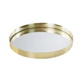 Okrągła taca dekoracyjna SANY z lustrzanym blatem i obrzeżem z metalu, złota - ∅ 20 x 3 cm - złoty 3