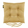 Dwustronna welwetowa poduszka siedziskowa na krzesło z czterema pikowaniami, gramatura 260 g/m2 - 40 x 40 x 8 cm - miodowy 2