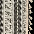 Zasłona ADORA w stylu boho ażurowa zdobiona subtelnymi chwostami - 140 x 270 cm - naturalny 12