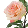RÓŻA WIELOKWIATOWA kwiat sztuczny dekoracyjny z płatkami z jedwabistej tkaniny - dł. 80 cm śr. kwiat 11 cm - jasnoróżowy 2
