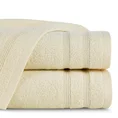 Ręcznik ALINE klasyczny z bordiurą w formie tkanych paseczków - 70 x 140 cm - kremowy 1