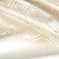 Zasłona ELEN z welwetu z ozdobnym pasem z jasnozłotym nadrukiem geometrycznym w górnej części - 140 x 250 cm - kremowy 11