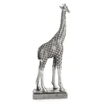 Żyrafa - figurka dekoracyjna EVAN o drobnym wytłaczanym wzorze kratki - 6 x 11 x 29 cm - stalowy 2