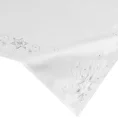 Obrus świąteczny ANDIE z haftem z motywem gwiazdki - 85 x 85 cm - biały 3