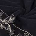 LIMITED COLLECTION ręcznik VICTORIA 50x90 cm z welwetową bordiurą z motywem liści miłorzębu SIŁA ZŁOTA - 50 x 90 cm - czarny 5