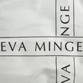 EVA MINGE Komplet pościeli SILK z makosatyny najwyższej jakości satyny bawełnianej z nadrukiem logo - 220 x 200 cm - biały 2