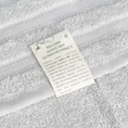 Ręcznik klasyczny JASPER z bordiurą podkreśloną delikatnymi stalowymi paskami - 50 x 90 cm - srebrny 7