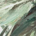 Obraz FLORAL ręcznie malowany na płótnie z refleksami złota - 120 x 90 cm - zielony 2