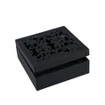 Dekoracyjna szkatułka na biżuterię FIORE - 16 x 16 x 6 - czarny 1