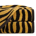 Ręcznik ZEBRA z motywem zwierzęcych pasów - 70 x 140 cm - czarny 1