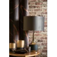 LIMITED COLLECTION Lampka stołowa ALISMA 2 na dwukolorowej ceramicznej podstawie z welwetowym abażurem  CIEPŁO BRĄZÓW - ∅ 40 x 65 cm - brązowy 4