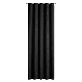 Zasłona DORA z gładkiej i miękkiej w dotyku tkaniny o welurowej strukturze - 50 x 220 cm - czarny 5