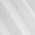Dekoracja okienna SALOME zdobiona metalicznym nadrukiem z geometrycznym wzorem - 140 x 250 cm - biały 6