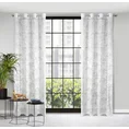 Dekoracja okienna NATALY z żakardowym wzorem w liście - 140 x 250 cm - biały 2