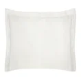 NOVA COLOUR Poszewka na poduszkę bawełniana z satynowym połyskiem i ozdobną kantą - 70 x 80 cm - kremowy 1