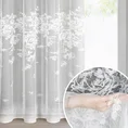 Firana gotowa ALEXIA żakardowa z roślinnym motywem - 140 x 250 cm - biały 1