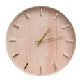 Dekoracyjny zegar ścienny, styl nowoczesny, o średnicy 30 cm - 30 x 4 x 30 cm - różowy 1