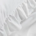 REINA LINE Komplet pościeli z makosatyny bawełnianej zdobionej falbanami - 160 x 200 cm - biały 5