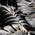 Zasłona MEGI z miękkiego welwetu z nadrukiem egzotycznych liści - 140 x 250 cm - czarny 12