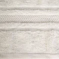 EUROFIRANY PREMIUM ręcznik z bawełny egipskiej z żakardową bordiurą podkreśloną lśniącą nicią - 50 x 90 cm - kremowy 2