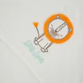 Ręcznik BABY z kapturem z haftowaną aplikacją z lwem - 100 x 100 cm - biały 2