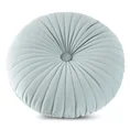 Okrągła poduszka dekoracyjna VELVET przeszywana tworząca wypukły wzór z wypełnieniem - ∅ 40 cm - srebrny 1