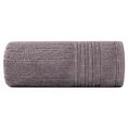 Ręcznik ROMEO z bawełny podkreślony bordiurą tkaną  w wypukłe paski - 50 x 90 cm - fioletowy 3