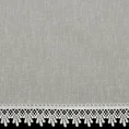 Zazdrostka z połyskującej etaminy zdobiona gipiurą - 150 x 30 cm - kremowy 5