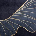 Zasłona GINKO z miękkiego welwetu z nadrukiem liści miłorzębu - 140 x 250 cm - grafitowy 9