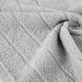 Ręcznik bawełniany DALI z bordiurą w paseczki przetykane srebrną nitką - 30 x 50 cm - srebrny 5