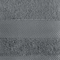 Ręcznik LORITA 50X90 cm bawełniany z żakardową bordiurą w stylu eko - 50 x 90 cm - stalowy 2