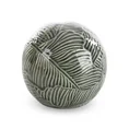 Kula  ceramiczna DARA z wytłaczanym wzorem liści - ∅ 10 x 9 cm - turkusowy 2
