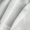 Firana SISI z etaminy z delikatnym nadrukiem srebrnych liści 140 x250 cm - 140 x 250 cm - biały 8