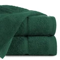 REINA LINE Ręcznik z bawełny zdobiony wzorem w zygzaki z gładką bordiurą - 50 x 90 cm - butelkowy zielony 1