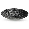 Misa ADELA z czarnego szkła artystycznego przecierana srebrem - ∅ 30 x 6 cm - czarny 1