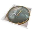 Dekoracyjny zegar ścienny w stylu nowoczesnym ze szkła i metalu - 60 x 5 x 60 cm - turkusowy 5