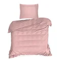 NOVA COLOUR Poszewka na poduszkę bawełniana z satynowym połyskiem i ozdobną kantą - 70 x 90 cm - stalowy 5