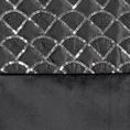 Zasłona MARGOT z welwetu z ozdobnym pasem zdobionym haftem oraz lśniącymi cekinami - 140 x 250 cm - czarny 7