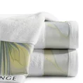 EVA MINGE Ręcznik ALEXIS z puszystej bawełny z bordiurą zdobioną designerskim nadrukiem - 70 x 140 cm - biały 1