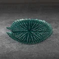 Patera MELA ze szkła artystycznego w kształcie liścia lilii wodnej - ∅ 32 x 3 cm - turkusowy 1