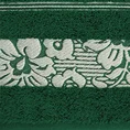 EUROFIRANY CLASSIC Ręcznik SYLWIA 1 z żakardową bordiurą tkaną w ornamentowy wzór - 50 x 90 cm - ciemnozielony 2