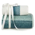Komplet ręczników TRIS w pasy z efektem cieniowania - 37 x 25 x 10 cm - niebieski 8